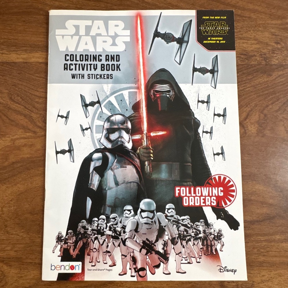 Star Wars The Force Awakens Coloring Activity Book Stickers Kylo Ren Bendon 2015